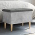 Banco con almacenaje madera ingeniería gris hormigón