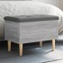 Banco con almacenaje madera ingeniería gris Sonoma 62x42x46
