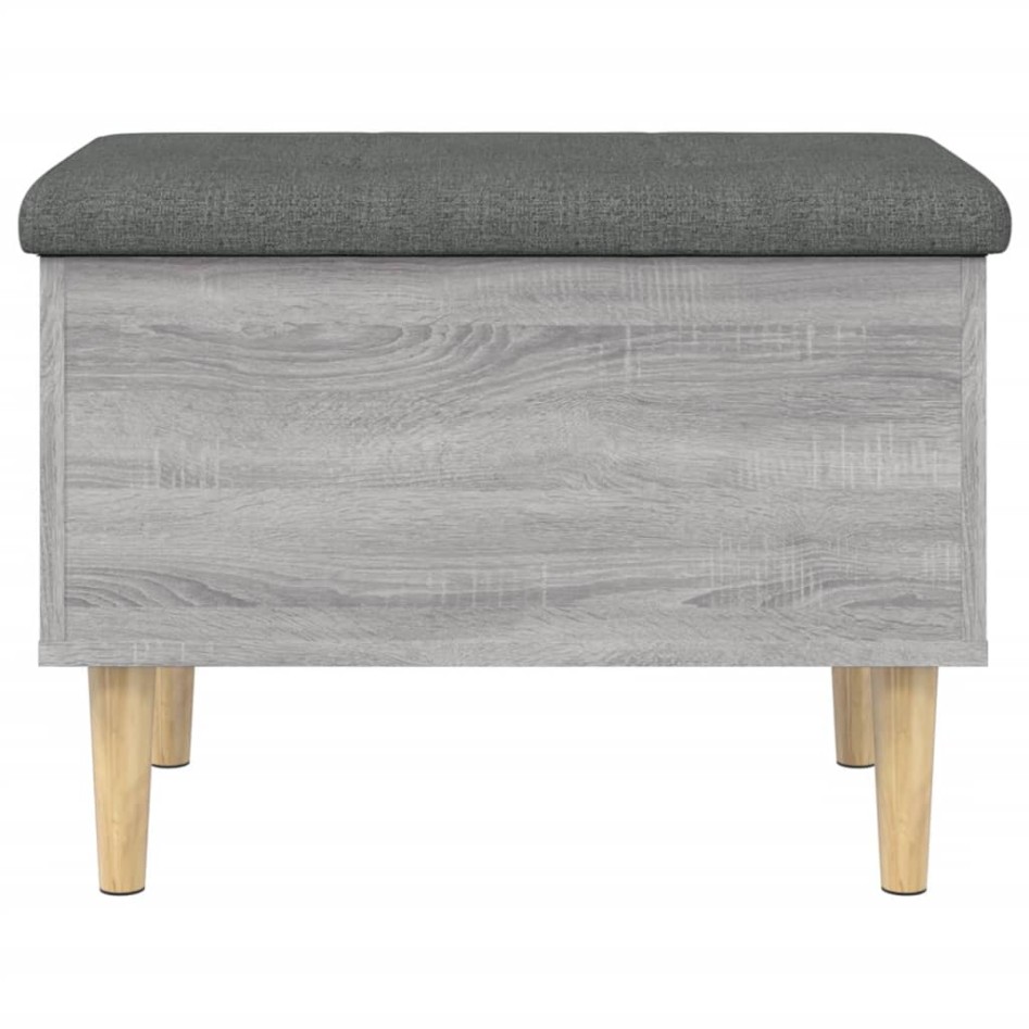 Banco con almacenaje madera ingeniería gris Sonoma 62x42x46