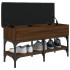 Banco zapatero madera de ingeniería marrón roble 82x32x45