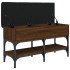 Banco zapatero madera de ingeniería marrón roble 82x32x45