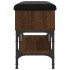 Banco zapatero madera de ingeniería marrón roble 82x32x45