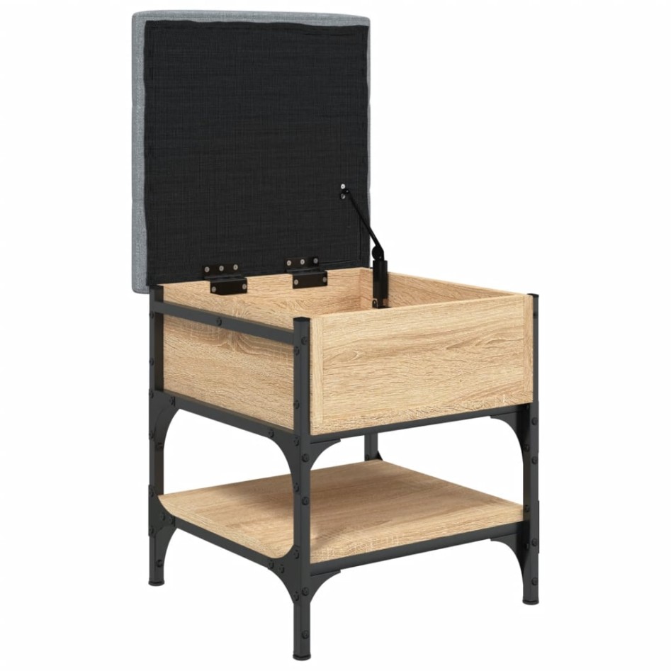 Banco zapatero madera de ingeniería roble Sonoma 42x42x45