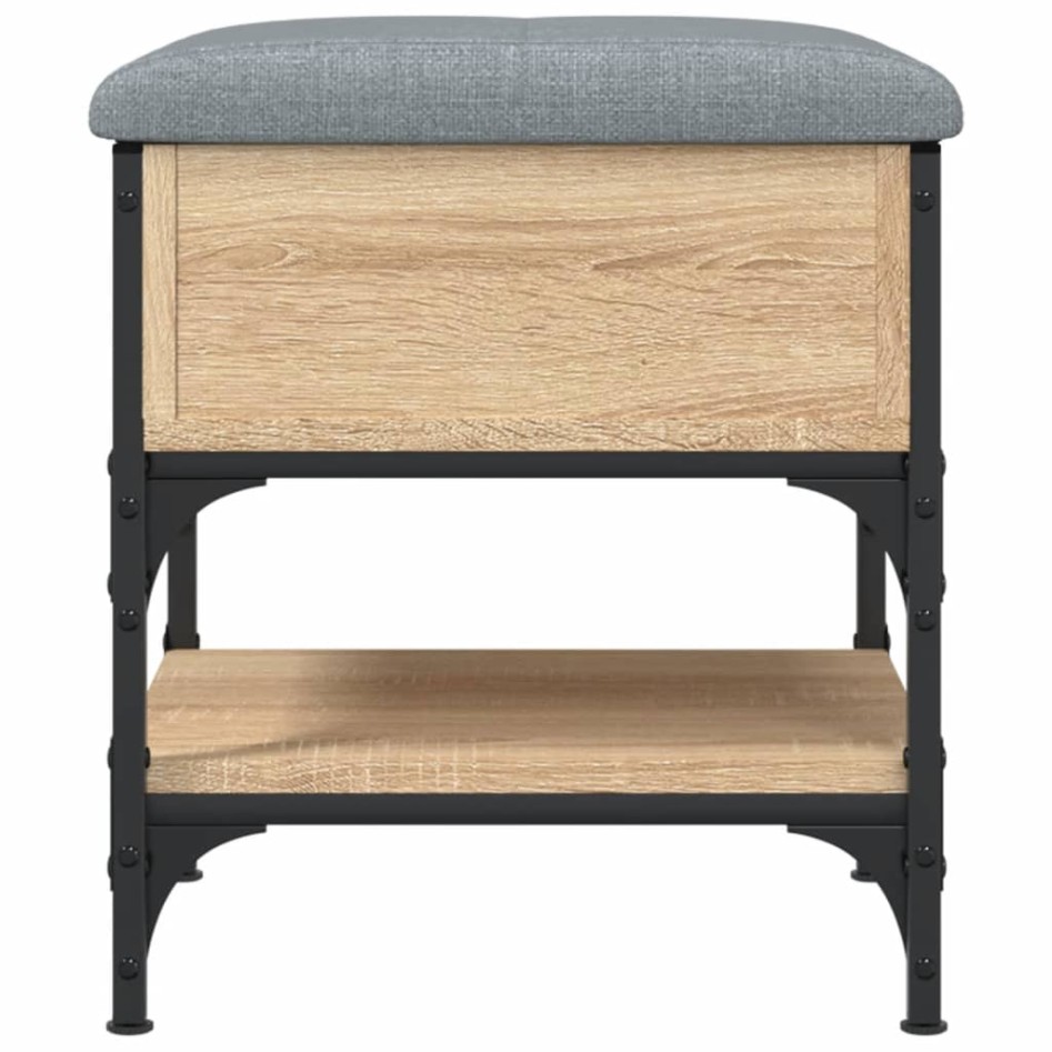 Banco zapatero madera de ingeniería roble Sonoma 42x42x45