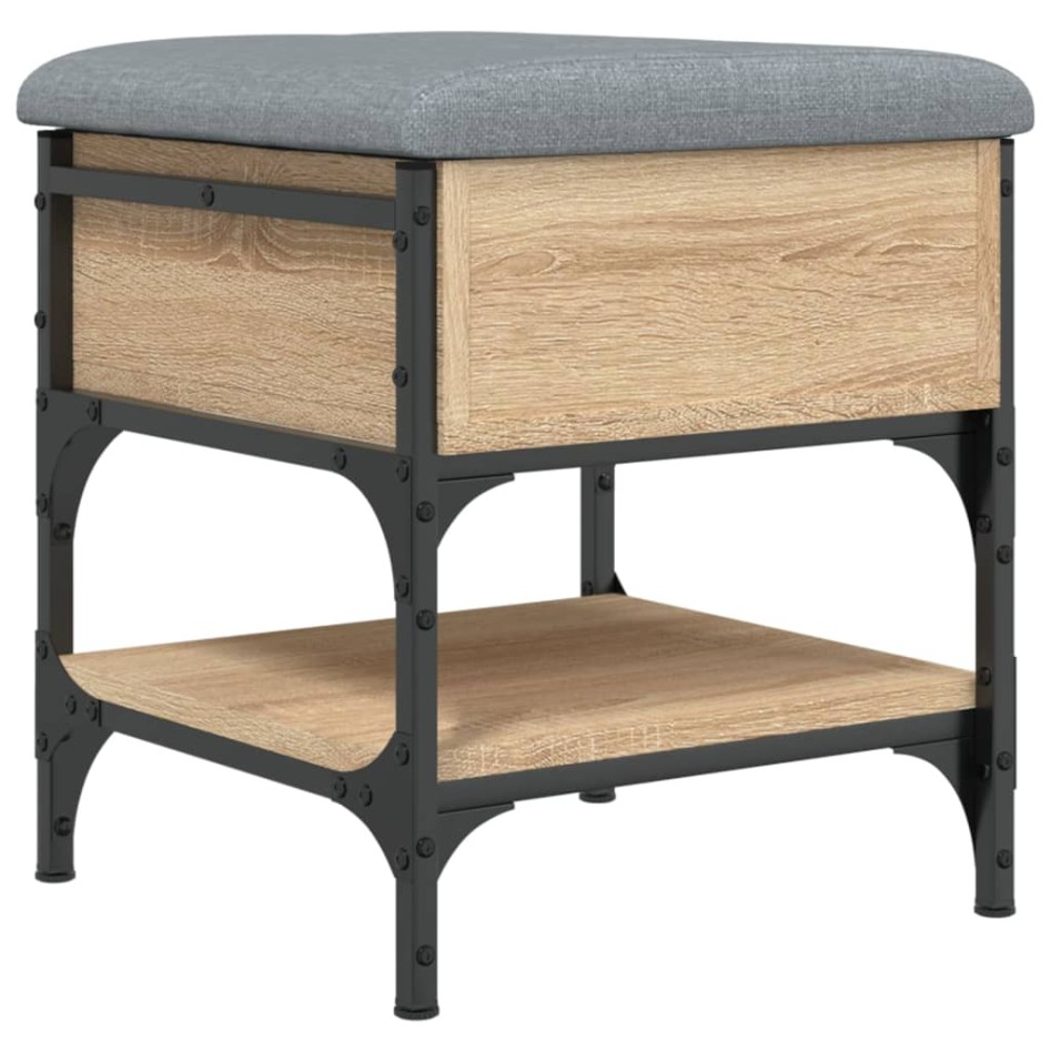 Banco zapatero madera de ingeniería roble Sonoma 42x42x45