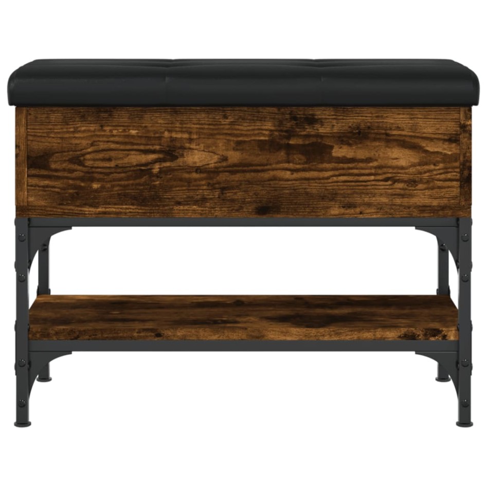 Banco zapatero madera de ingeniería roble ahumado 62x32x45