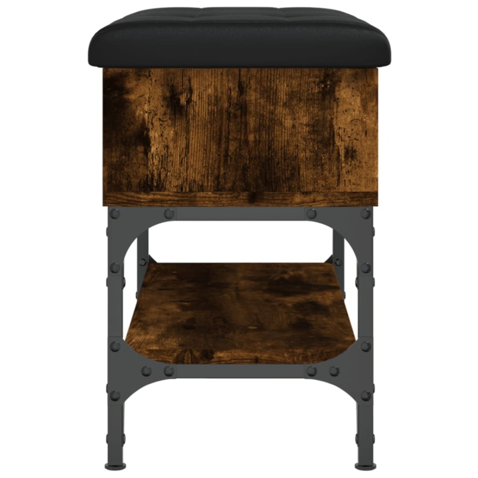 Banco zapatero madera de ingeniería roble ahumado 62x32x45
