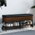 Banco zapatero madera de ingeniería marrón roble 102x32x45