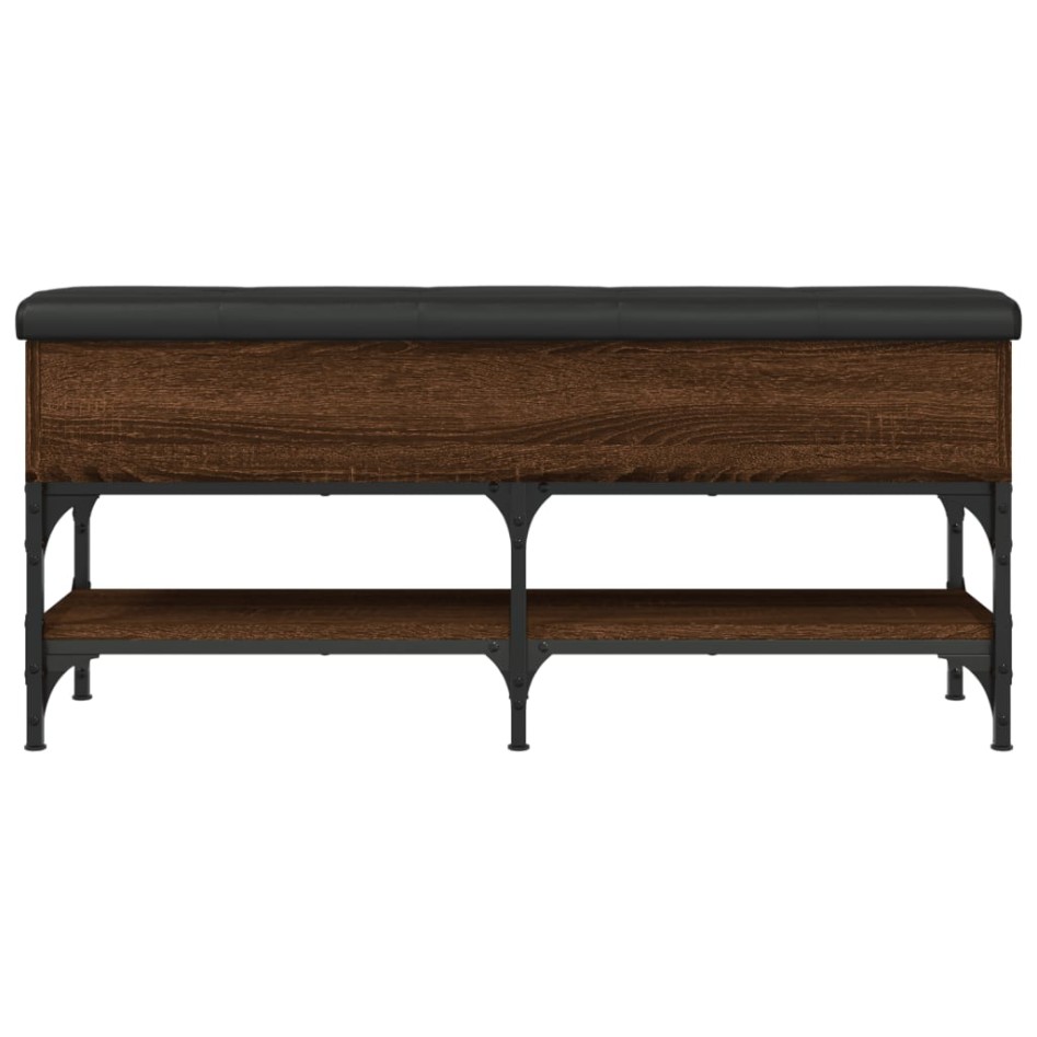 Banco zapatero madera de ingeniería marrón roble 102x32x45
