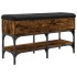Banco zapatero madera de ingeniería roble ahumado 82x32x45