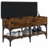 Banco zapatero madera de ingeniería roble ahumado 82x32x45