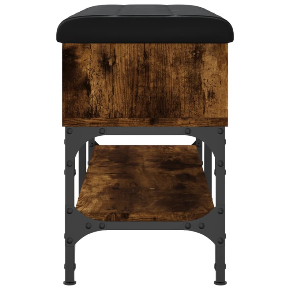 Banco zapatero madera de ingeniería roble ahumado 82x32x45