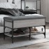 Banco zapatero madera de ingeniería gris Sonoma 82x42x45