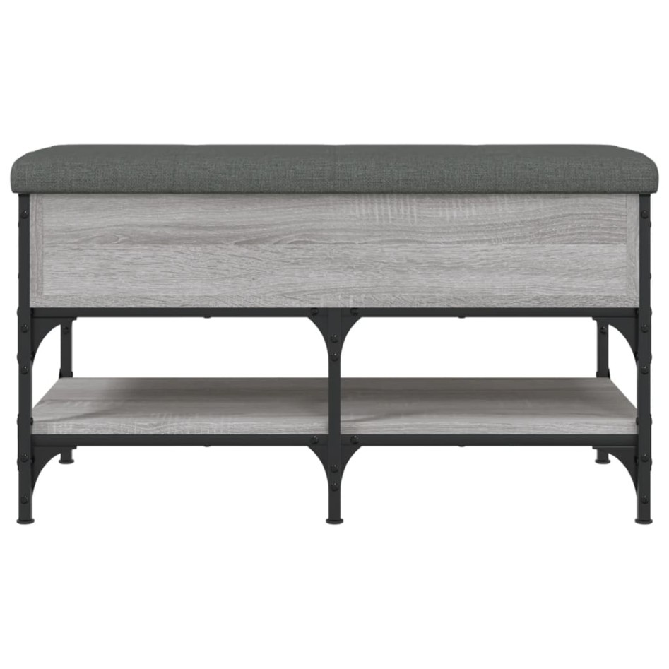Banco zapatero madera de ingeniería gris Sonoma 82x42x45