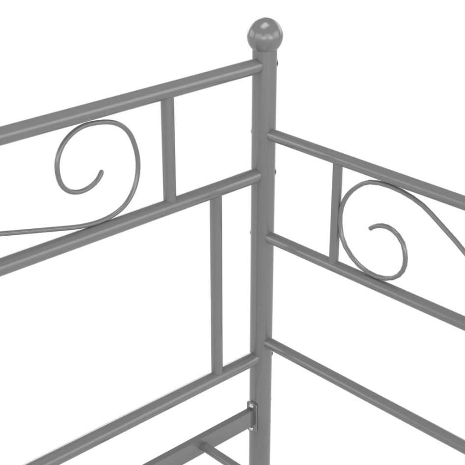 Estructura de sofá cama extraíble metal gris 90x200