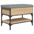 Banco zapatero madera de ingeniería roble Sonoma 62x42x45