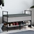 Banco zapatero madera de ingeniería gris Sonoma 85,5x42x57,5