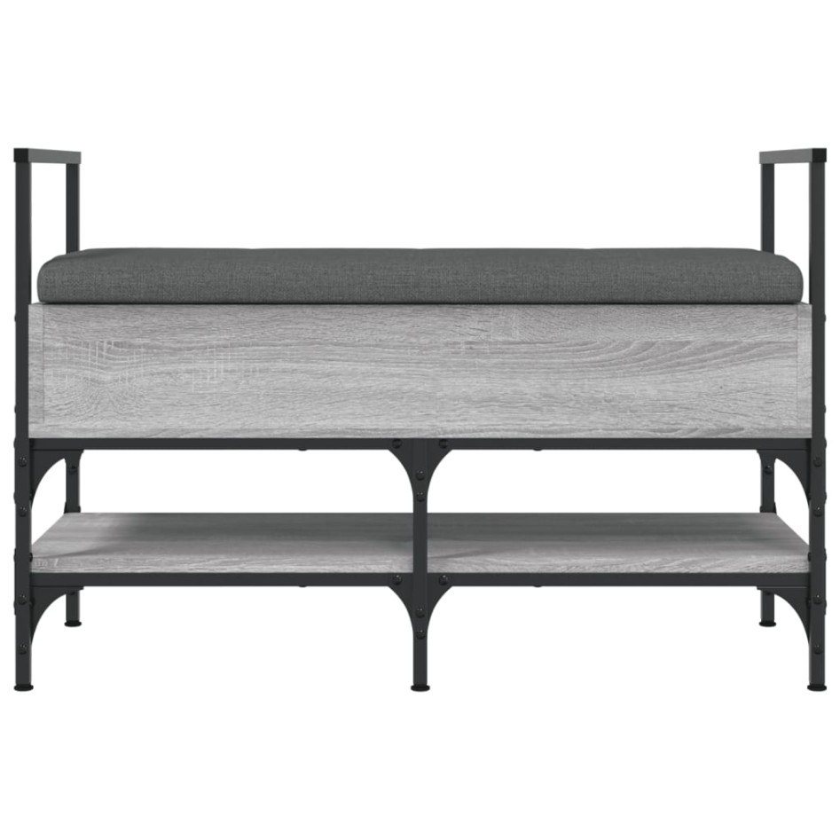 Banco zapatero madera de ingeniería gris Sonoma 85,5x42x57,5