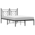 Estructura cama sin colchón con cabecero metal negro 120x190