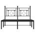 Estructura cama sin colchón con cabecero metal negro 120x190