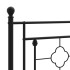 Estructura cama sin colchón con estribo metal negro 80x200