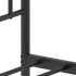 Estructura cama sin colchón con estribo metal negro 80x200