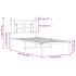 Estructura cama sin colchón con cabecero metal blanco 90x200
