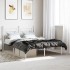 Estructura cama sin colchón con cabecero metal blanco