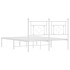 Estructura cama sin colchón con cabecero metal blanco