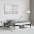 Estructura de cama sin colchón metal negro 140x200