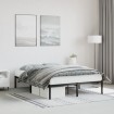 Estructura de cama sin colchón metal negro 140x200 cm