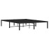 Estructura de cama sin colchón metal negro 140x200