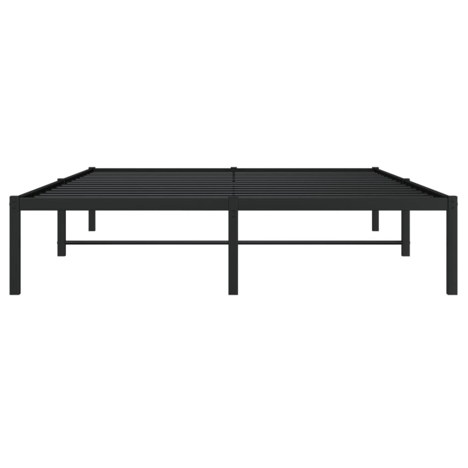 Estructura de cama sin colchón metal negro 140x200
