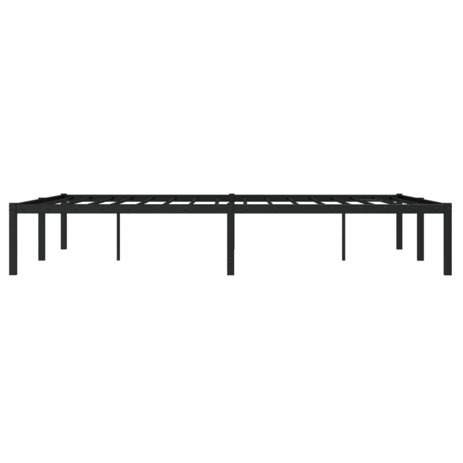 Estructura de cama sin colchón metal negro 140x200