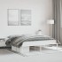 Estructura de cama sin colchón metal blanco 180x200