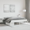 Estructura de cama sin colchón metal blanco 180x200 cm