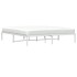 Estructura de cama sin colchón metal blanco 180x200