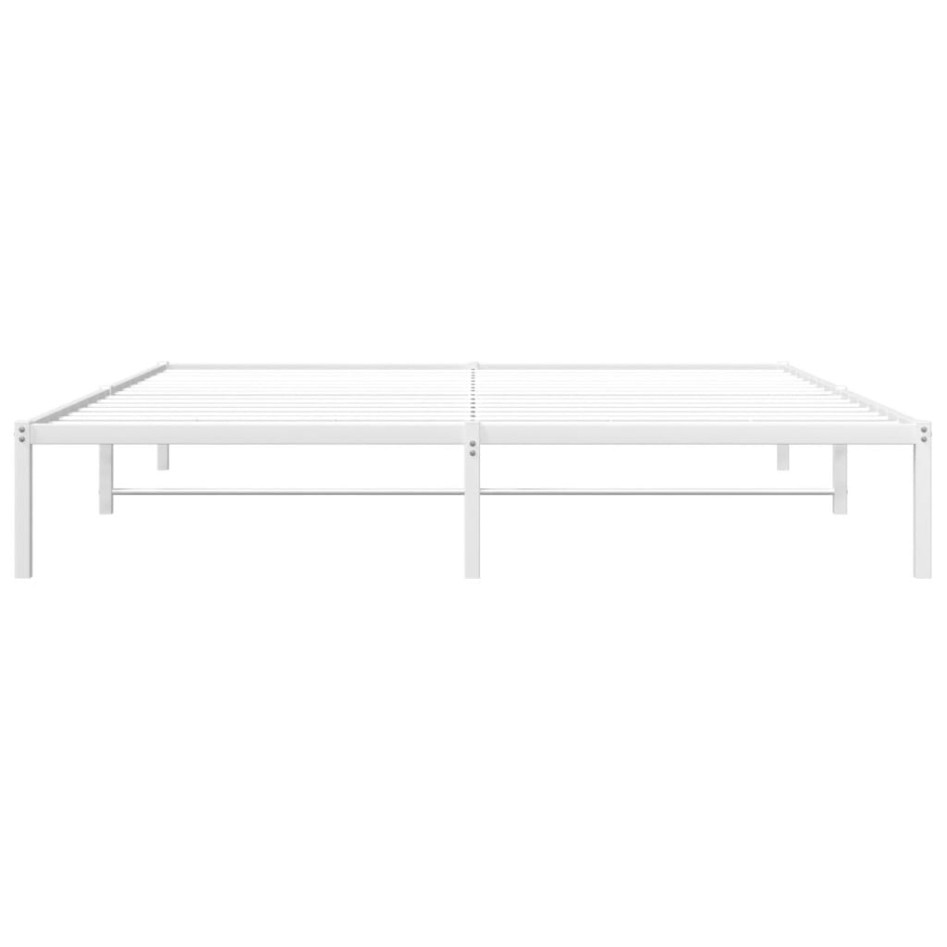Estructura de cama sin colchón metal blanco 180x200