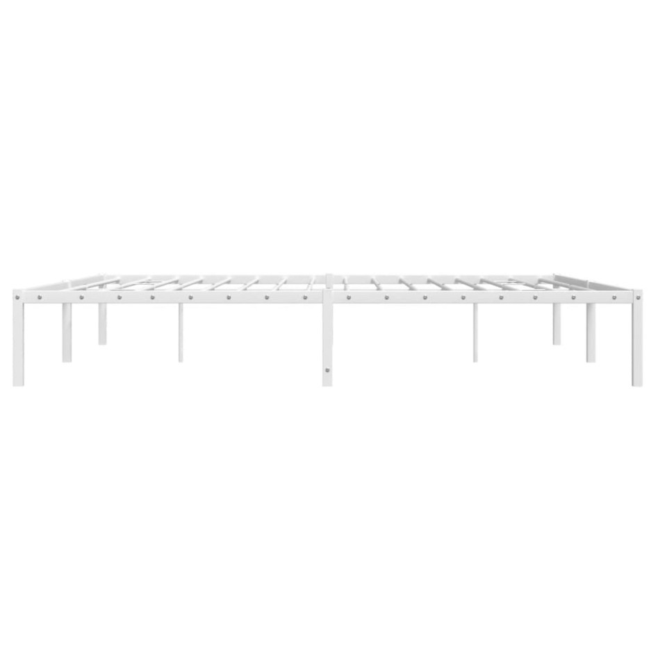 Estructura de cama sin colchón metal blanco 180x200