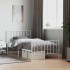 Estructura cama sin colchón con estribo metal blanco 100x190