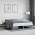 Estructura cama sin colchón con cabecero metal blanco