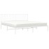 Estructura cama sin colchón con cabecero metal blanco