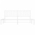 Estructura cama sin colchón con cabecero metal blanco