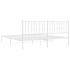 Estructura cama sin colchón con cabecero metal blanco