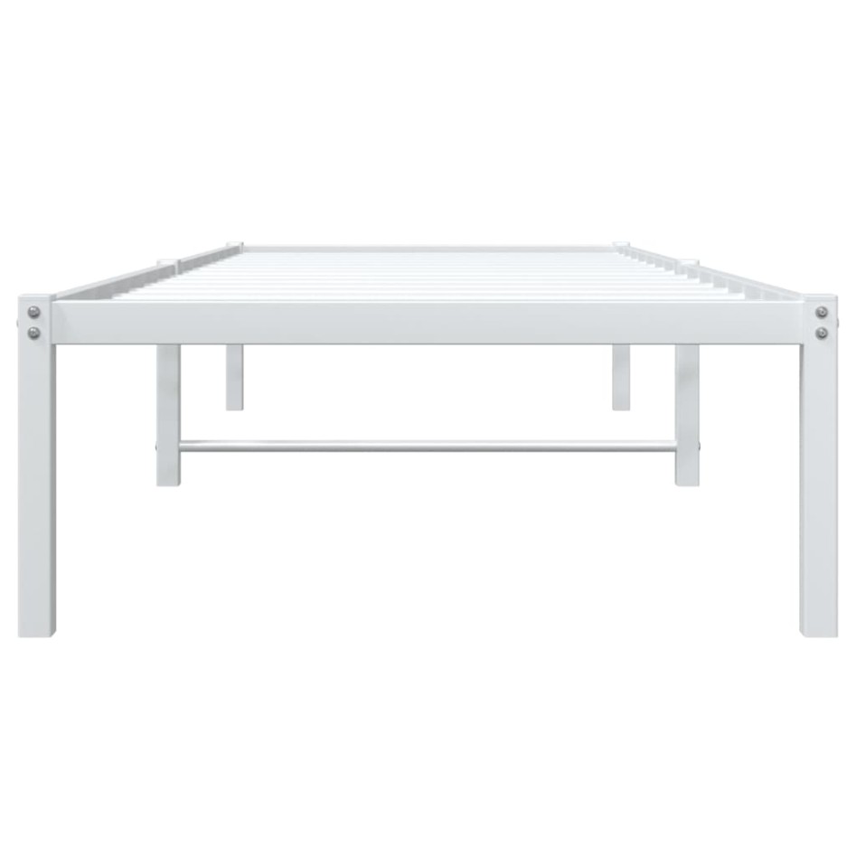 Estructura de cama sin colchón metal blanco 75x190