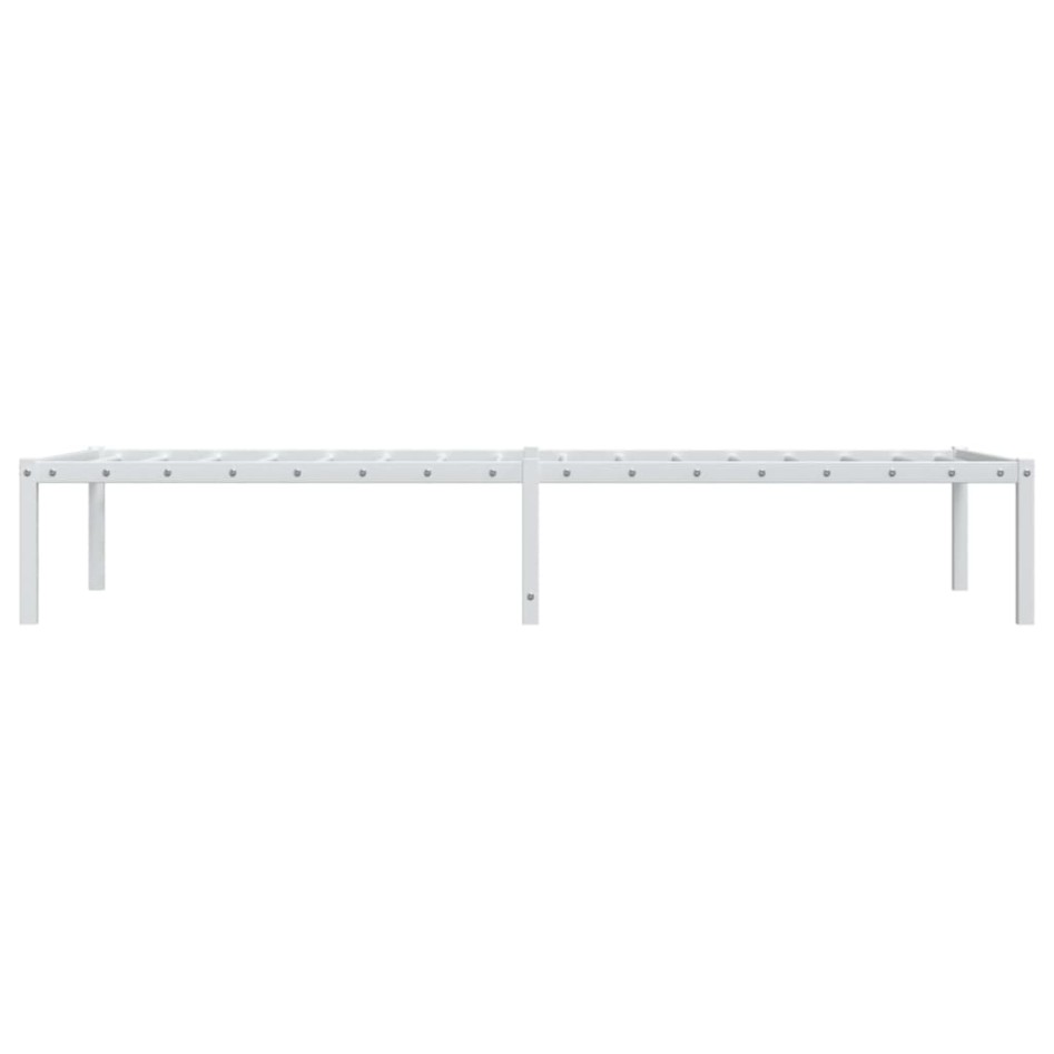Estructura de cama sin colchón metal blanco 75x190