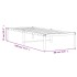 Estructura de cama sin colchón metal blanco 75x190