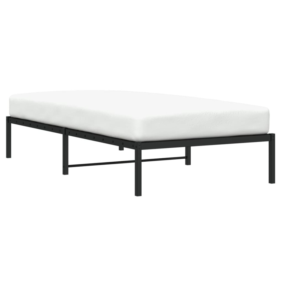 Estructura de cama sin colchón metal negro 100x190