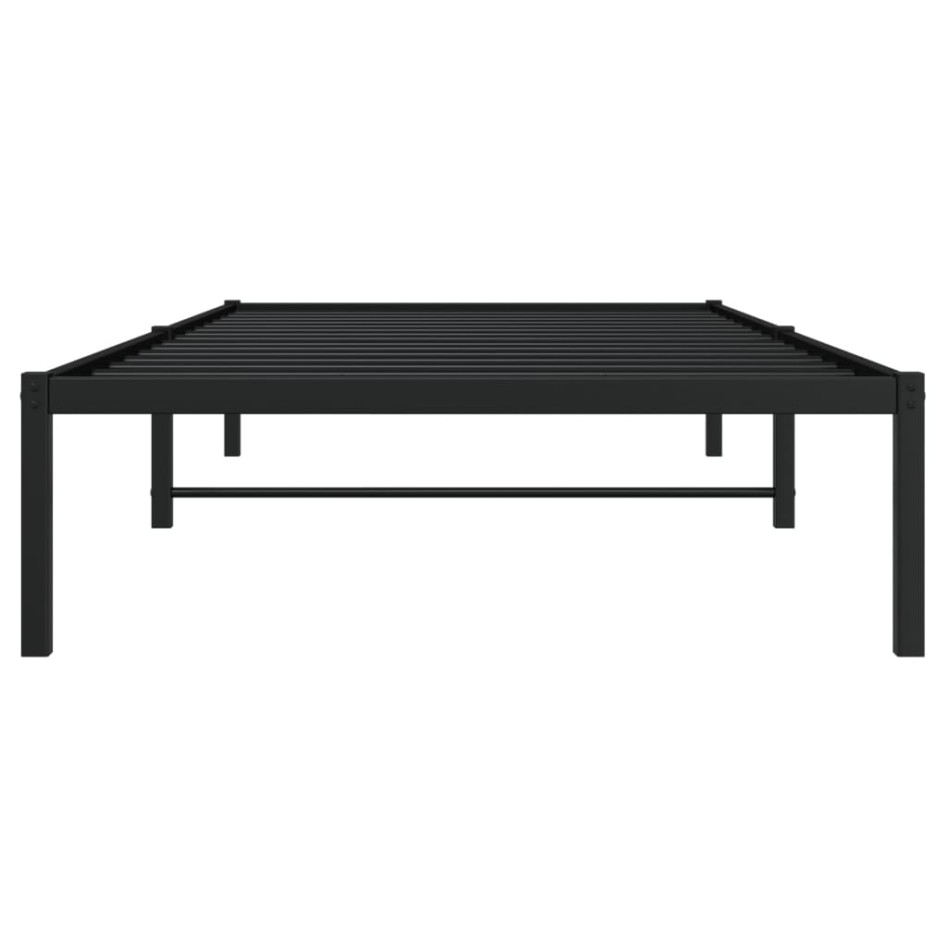 Estructura de cama sin colchón metal negro 100x190