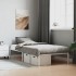 Estructura de cama sin colchón metal blanco 100x200